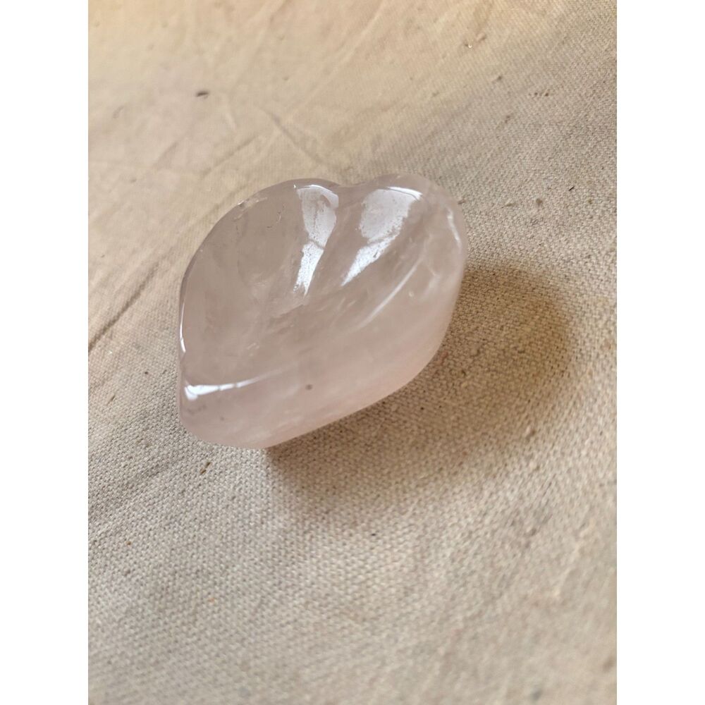 Pink Stone Ring Bowl Carved Genuine Stone Rose Blush Smooth Glossy Finish